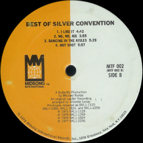 Silver Convention - Best Of Silver Convention (VG) (Vinyl LP)