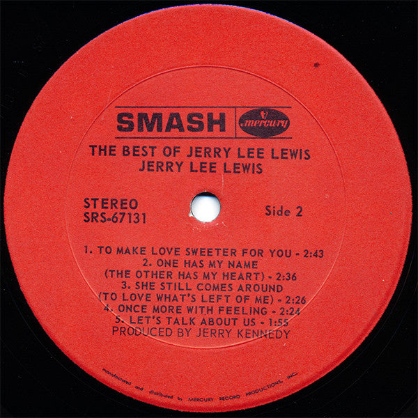 Lewis, Jerry Lee - The Best Of Jerry Lee Lewis (VG+) (Vinyl LP)