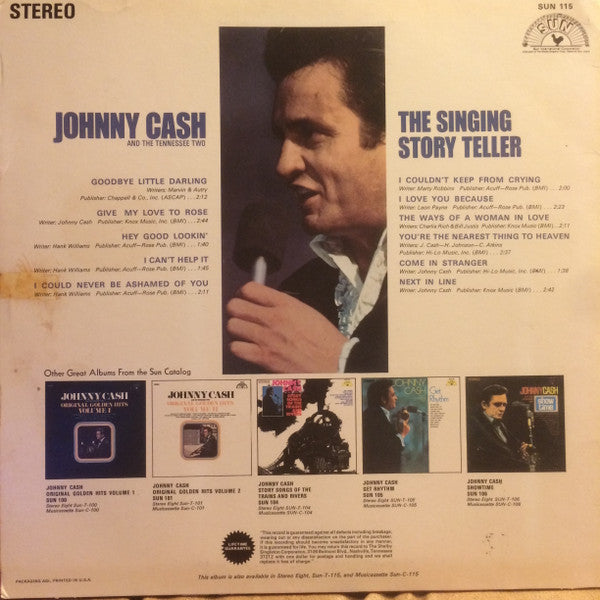 Cash, Johnny And The Tennessee Two - The Singing Story Teller (Vinyl, G+) (Vinyl LP)