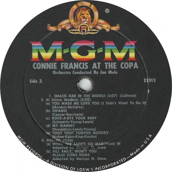 Francis, Connie - At The Copa (VG+) (Vinyl LP)