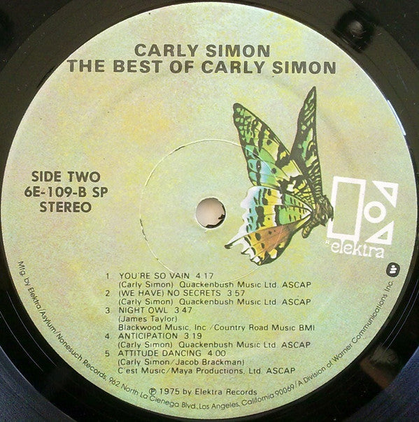 Simon, Carly - The Best Of Carly Simon (Vinyl, VG+) (Vinyl LP)