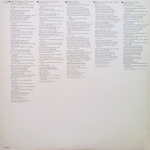 Simon, Carly - The Best Of Carly Simon (Vinyl, VG+) (Vinyl LP)