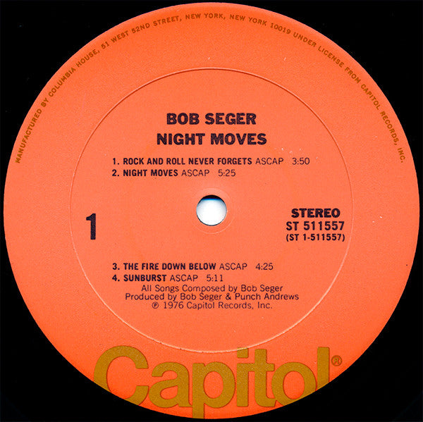 Seger, Bob And The Silver Bullet Band - Night Moves (Vinyl, VG+) (Vinyl LP)