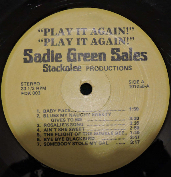 Sadie Green Sales - Play It Again! Play It Again! (VG+) (Vinyl LP)