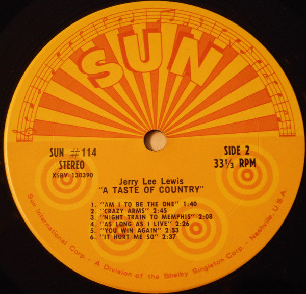 Lewis, Jerry Lee - A Taste Of Country (VG+) (Vinyl LP)