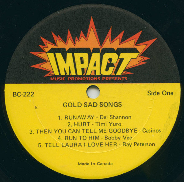 Various - Gold Sad Songs (Vinyl, VG+) (Vinyl LP)