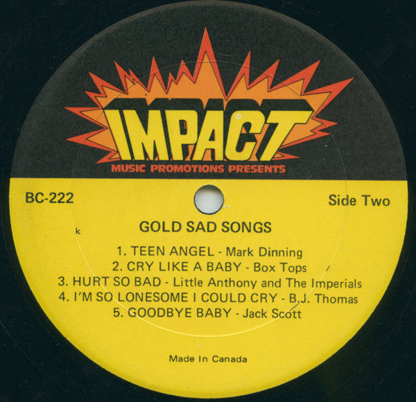 Various - Gold Sad Songs (Vinyl, VG+) (Vinyl LP)