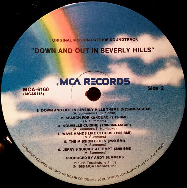 Down And Out In Beverly Hills (Original Motion Picture Soundtrack) (VG+) (Vinyl LP)