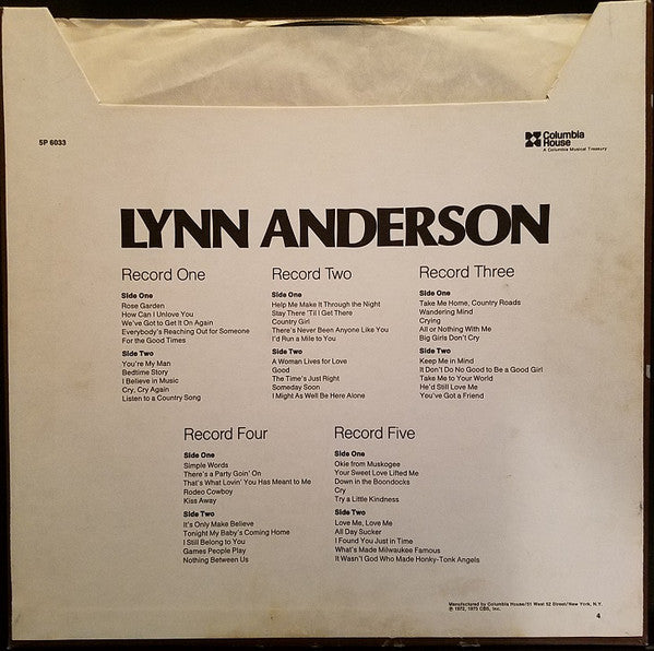 Anderson, Lynn - The Lynn Anderson Treasury (VG+) (Vinyl LP)