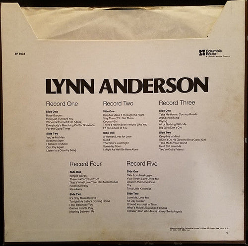 Anderson, Lynn - The Lynn Anderson Treasury (VG+) (Vinyl LP)