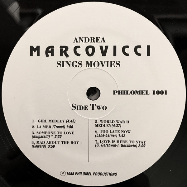 Marcovicci, Andrea - Andrea Marcovicci Sings Movies (VG+) (Vinyl LP)