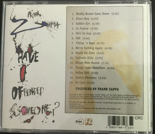 Zappa, Frank - Have I Offended Someone? (CD, VG+) (Vinyl LP)