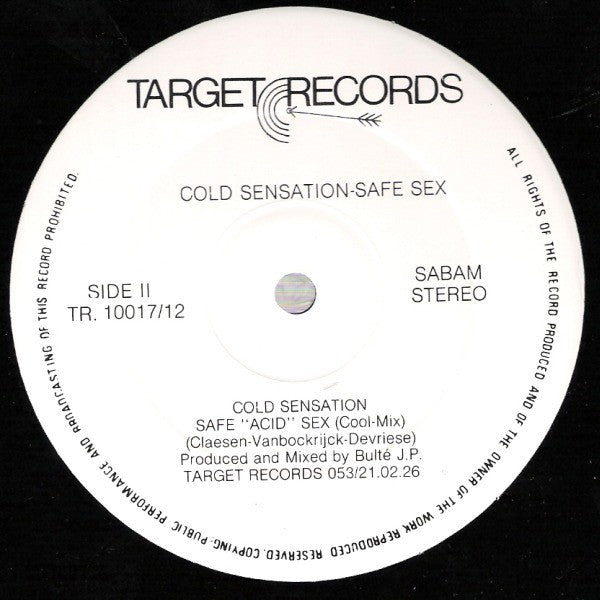 Cold Sensation - Safe Sex (Just Do It) (VG) (Vinyl LP)