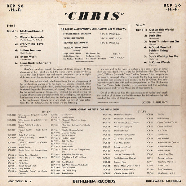 Connor, Chris - Chris (Vinyl, VG) (Vinyl LP)