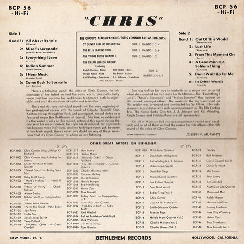 Connor, Chris - Chris (Vinyl, VG) (Vinyl LP)