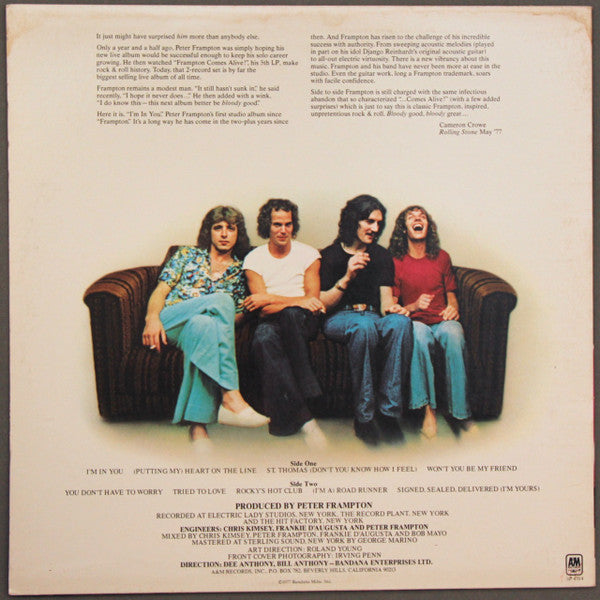 Frampton, Peter - I'm In You (Vinyl, VG+) (Vinyl LP)