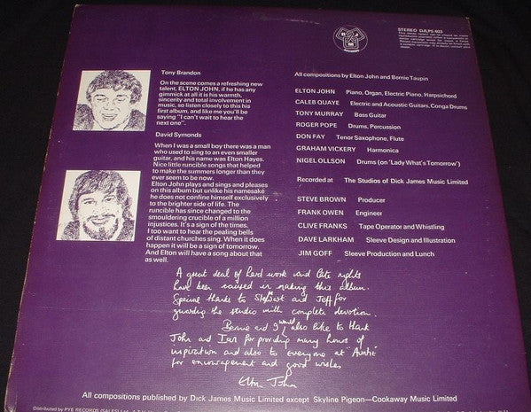 John, Elton - Empty Sky (Vinyl, VG+) (Vinyl LP)