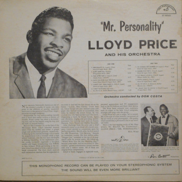 Price, Lloyd - Mr. Personality (VG+) (Vinyl LP)