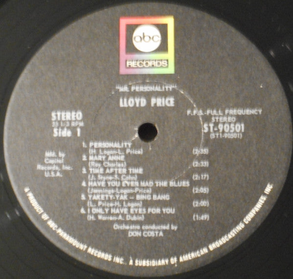 Price, Lloyd - Mr. Personality (VG+) (Vinyl LP)