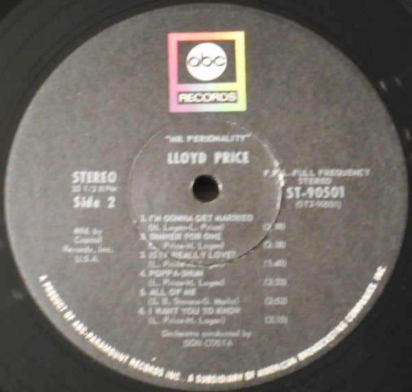 Price, Lloyd - Mr. Personality (VG+) (Vinyl LP)