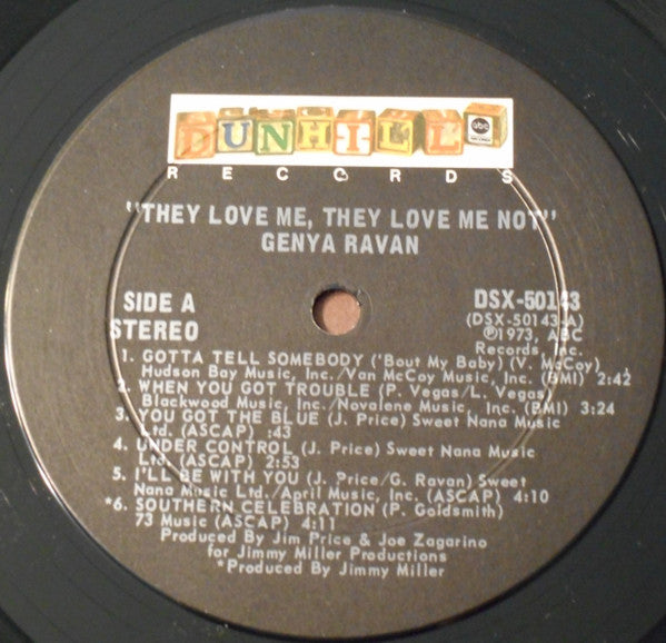 Ravan, Genya - They Love Me, They Love Me Not (Vinyl, VG) (Vinyl LP)