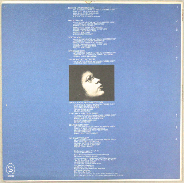 Snow, Phoebe - Phoebe Snow (Vinyl, VG+) (Vinyl LP)