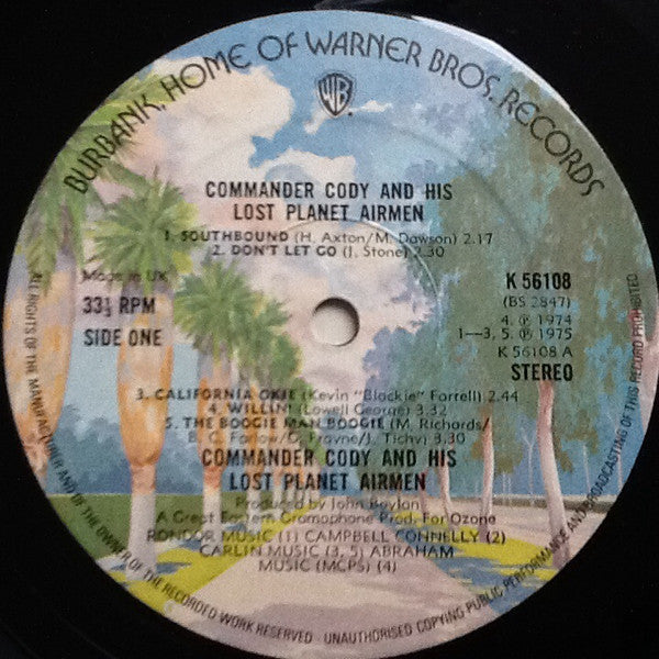 Commander Cody And His Lost Planet Airmen - Commander Cody And His Lost Planet Airmen (NM or M-) (Vinyl LP)