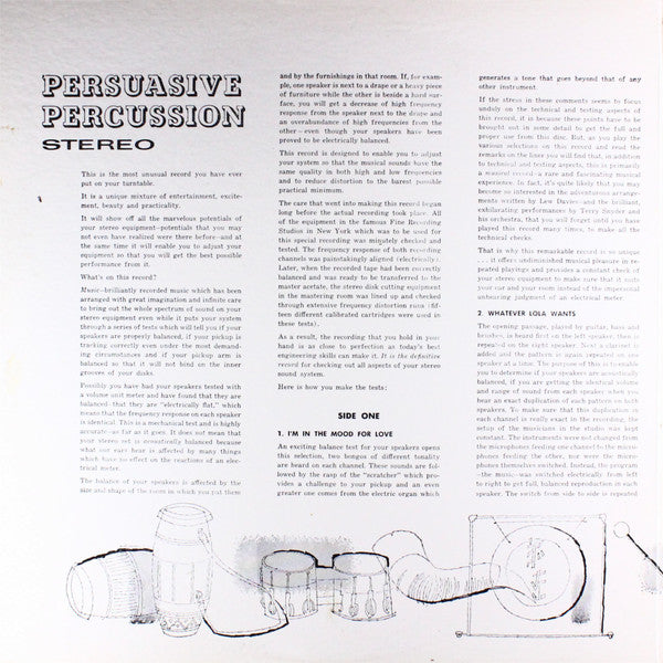 Snyder, Terry And The All Stars - Persuasive Percussion (VG) (Vinyl LP)