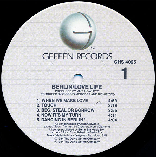Berlin - Love Life (Vinyl, VG) (Vinyl LP)