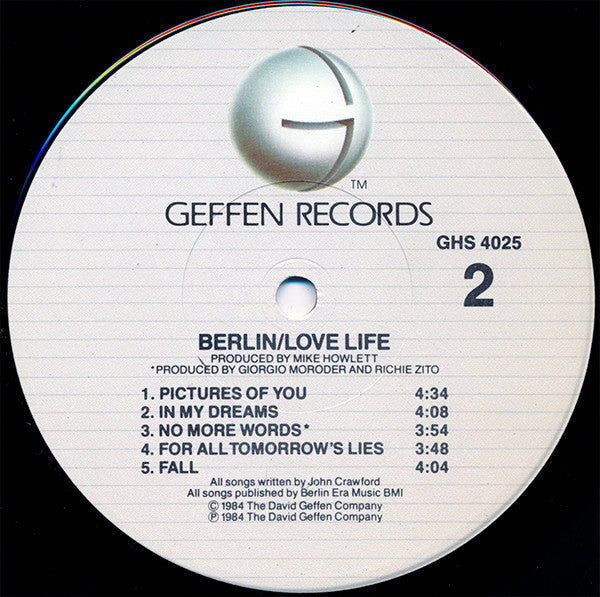 Berlin - Love Life (Vinyl, VG) (Vinyl LP)