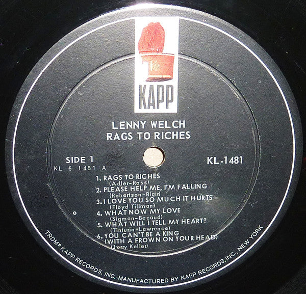 Welch, Lenny - Rags To Riches (Vinyl, VG) (Vinyl LP)