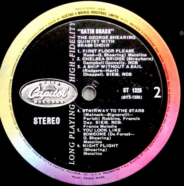 Shearing, George Quintet With Brass Choir - Satin Brass (VG+) (Vinyl LP)