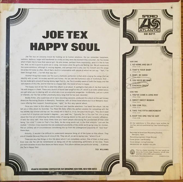 Tex, Joe - Happy Soul (VG) (Vinyl LP)
