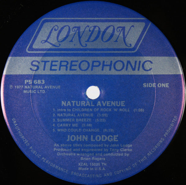 Lodge, John - Natural Avenue (VG) (Vinyl LP)