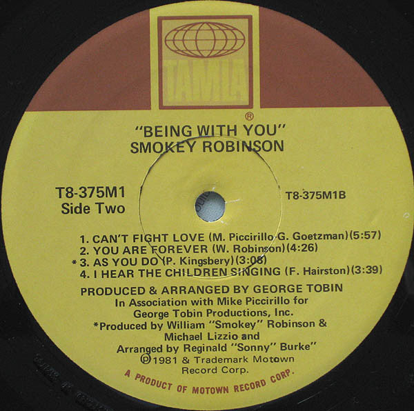 Robinson, Smokey - Being With You (VG+) (Vinyl LP)