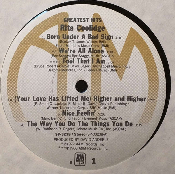 Coolidge, Rita - Greatest Hits (Vinyl, VG+) (Vinyl LP)
