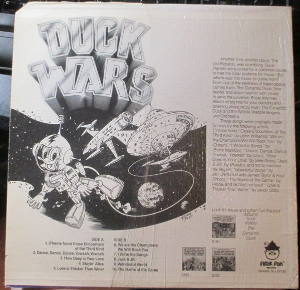 Irwin The Dynamic Duck And The Wibble Wabble Singers And Orchestra - Duck Wars: Big Hits Dance Party (Vinyl, VG) (Vinyl LP)