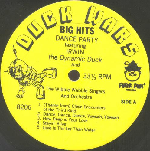 Irwin The Dynamic Duck And The Wibble Wabble Singers And Orchestra - Duck Wars: Big Hits Dance Party (Vinyl, VG) (Vinyl LP)