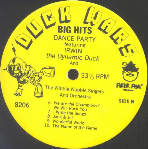 Irwin The Dynamic Duck And The Wibble Wabble Singers And Orchestra - Duck Wars: Big Hits Dance Party (Vinyl, VG) (Vinyl LP)