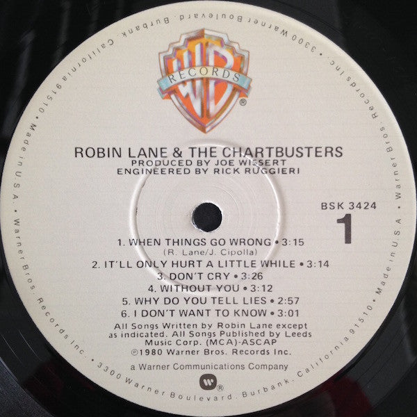 Lane, Robin & The Chartbusters - Robin Lane & The Chartbusters (VG+) (Vinyl LP)