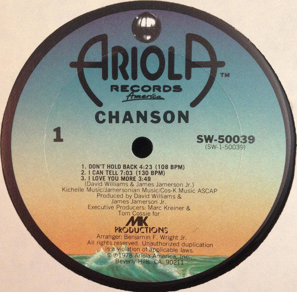 Chanson - Chanson (VG) (Vinyl LP)