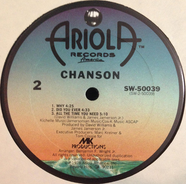 Chanson - Chanson (VG) (Vinyl LP)