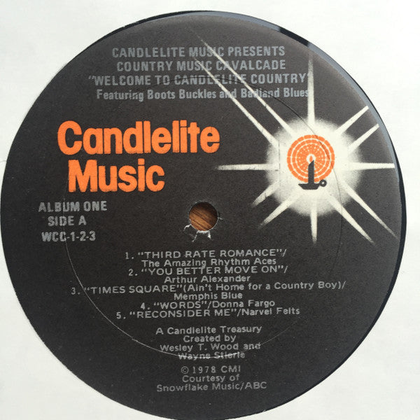 Various - Country Music Cavalcade - Welcome To Candlelite Country Featuring Boots, Buckles, And Badland Blues (VG+) (Vinyl LP)