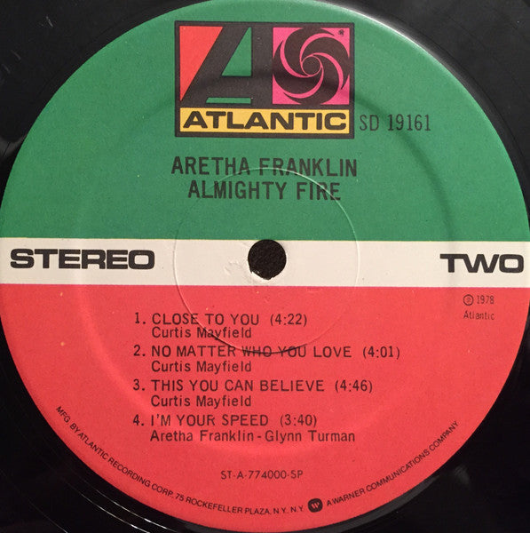 Franklin, Aretha - Almighty Fire (VG+) (Vinyl LP)