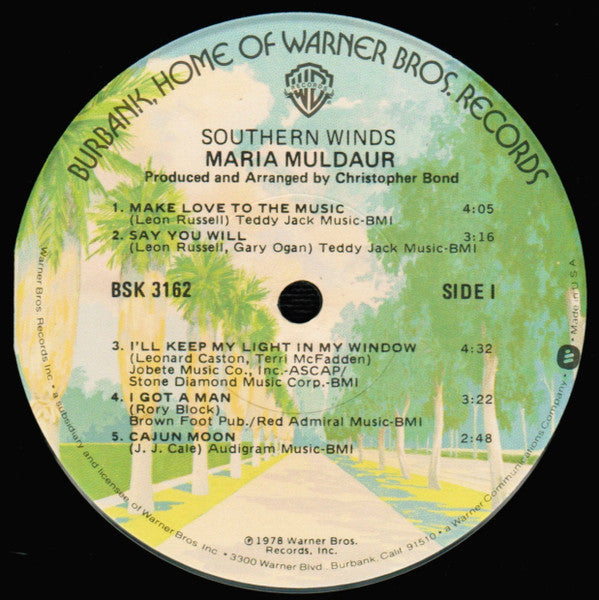 Muldaur, Maria - Southern Winds (VG+) (Vinyl LP)