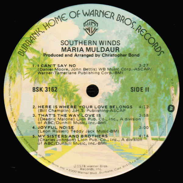 Muldaur, Maria - Southern Winds (VG+) (Vinyl LP)