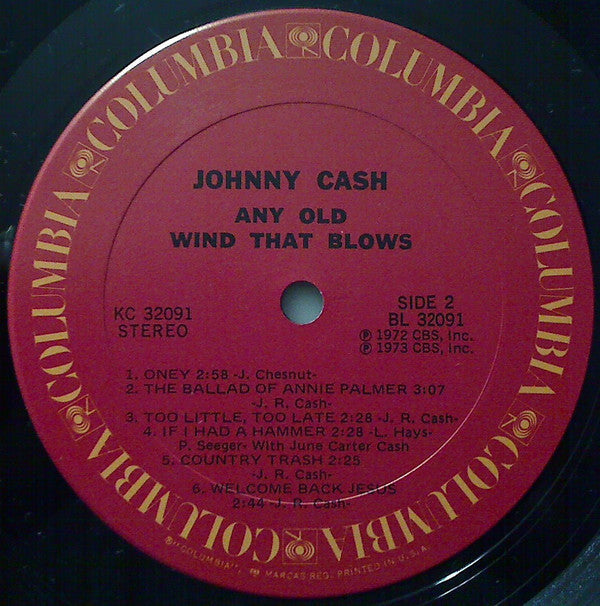 Cash, Johnny - Any Old Wind That Blows (Vinyl, VG) (Vinyl LP)