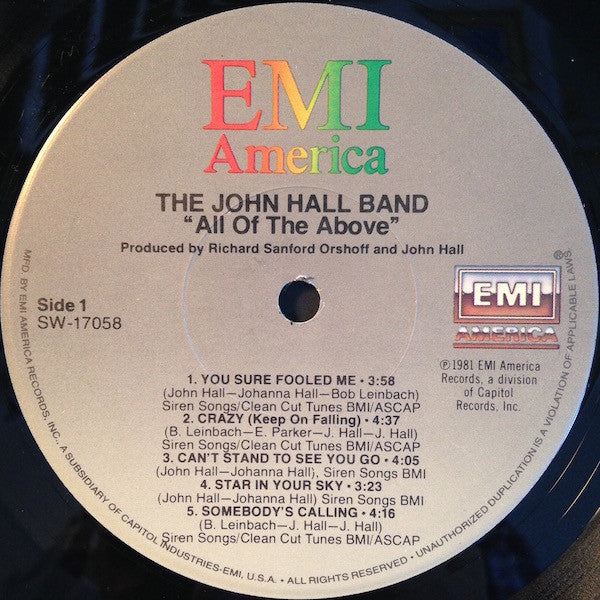 Hall, John Band - All Of The Above (Vinyl, VG+) (Vinyl LP)