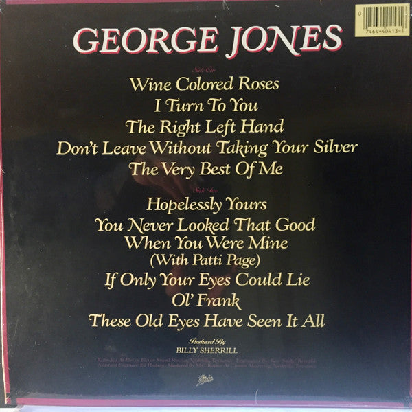 Jones, George - Wine Colored Roses (Vinyl, VG+) (Vinyl LP)