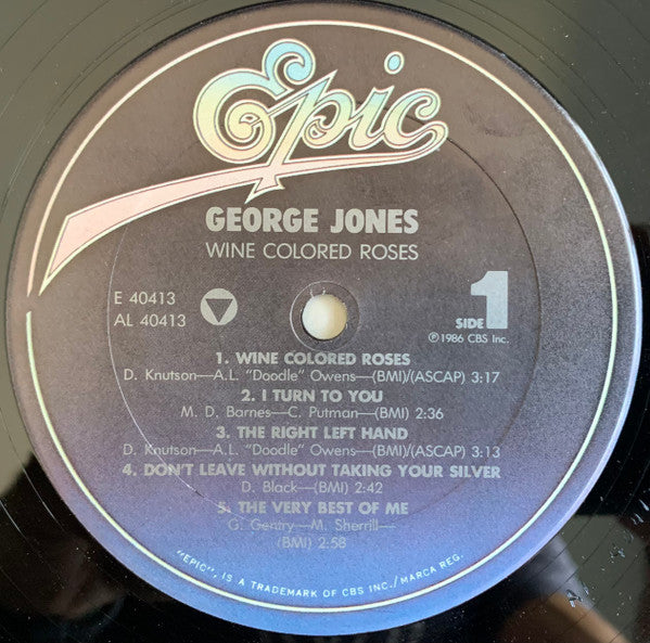 Jones, George - Wine Colored Roses (Vinyl, VG+) (Vinyl LP)